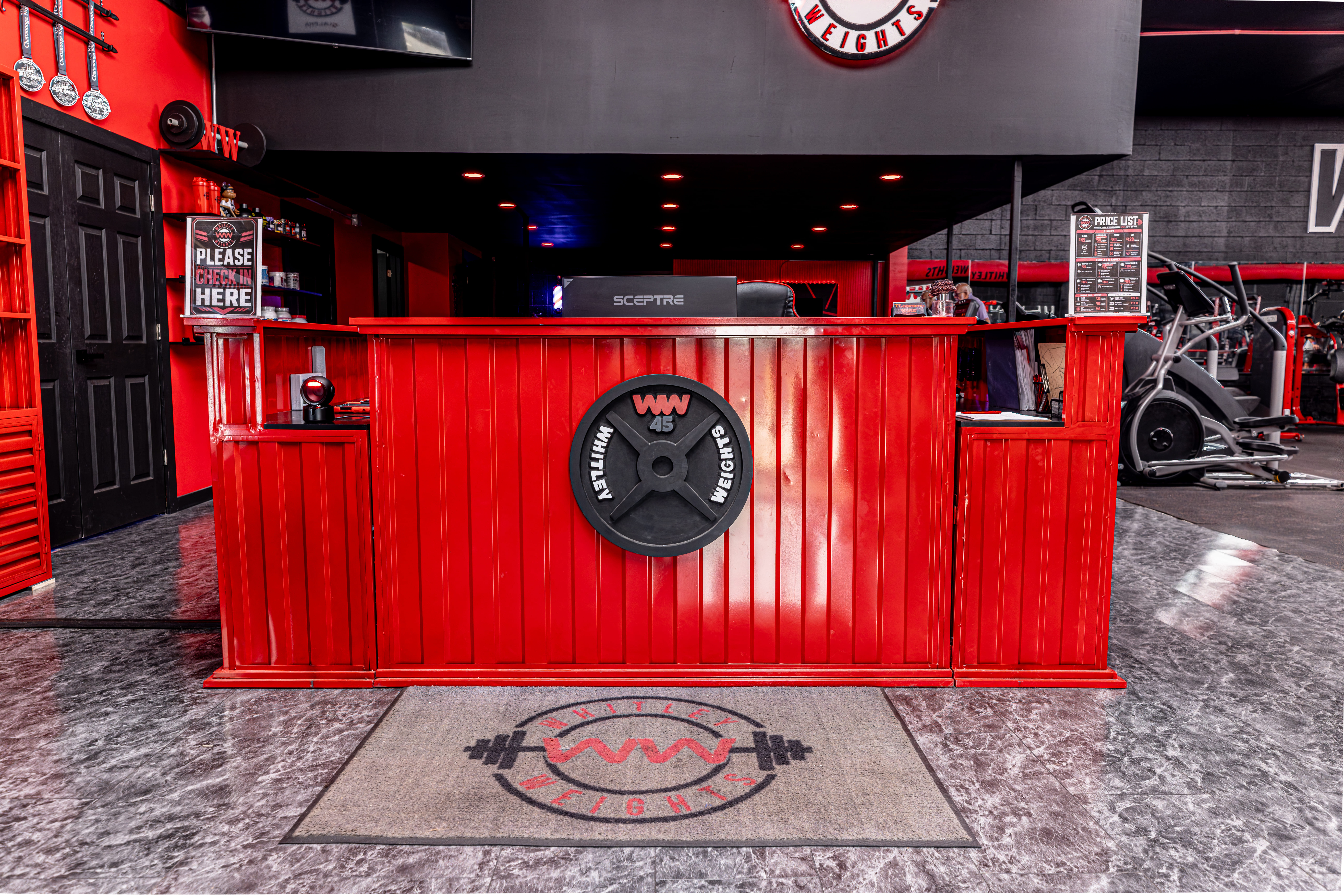 Front desk.