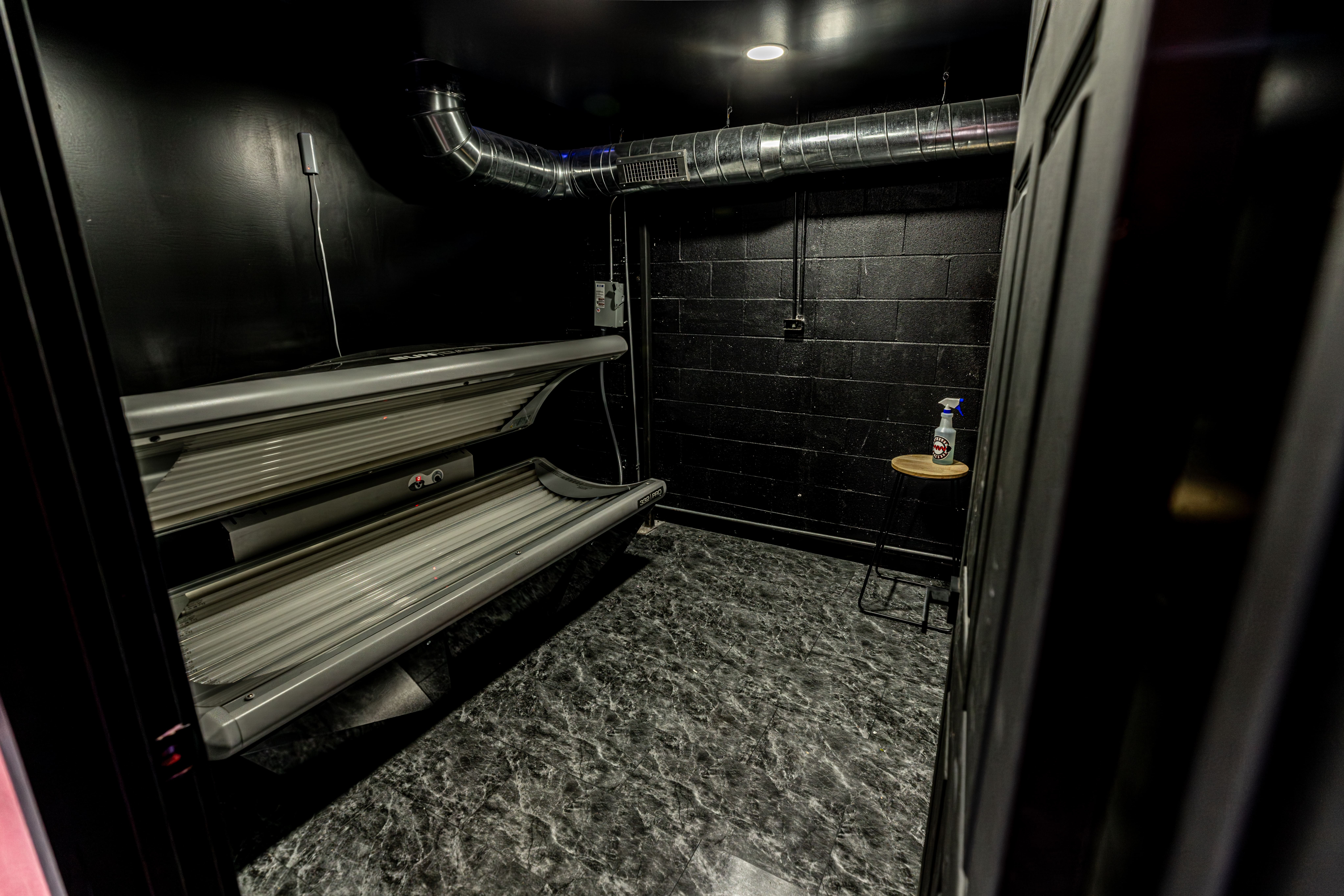 Base level tanning bed.