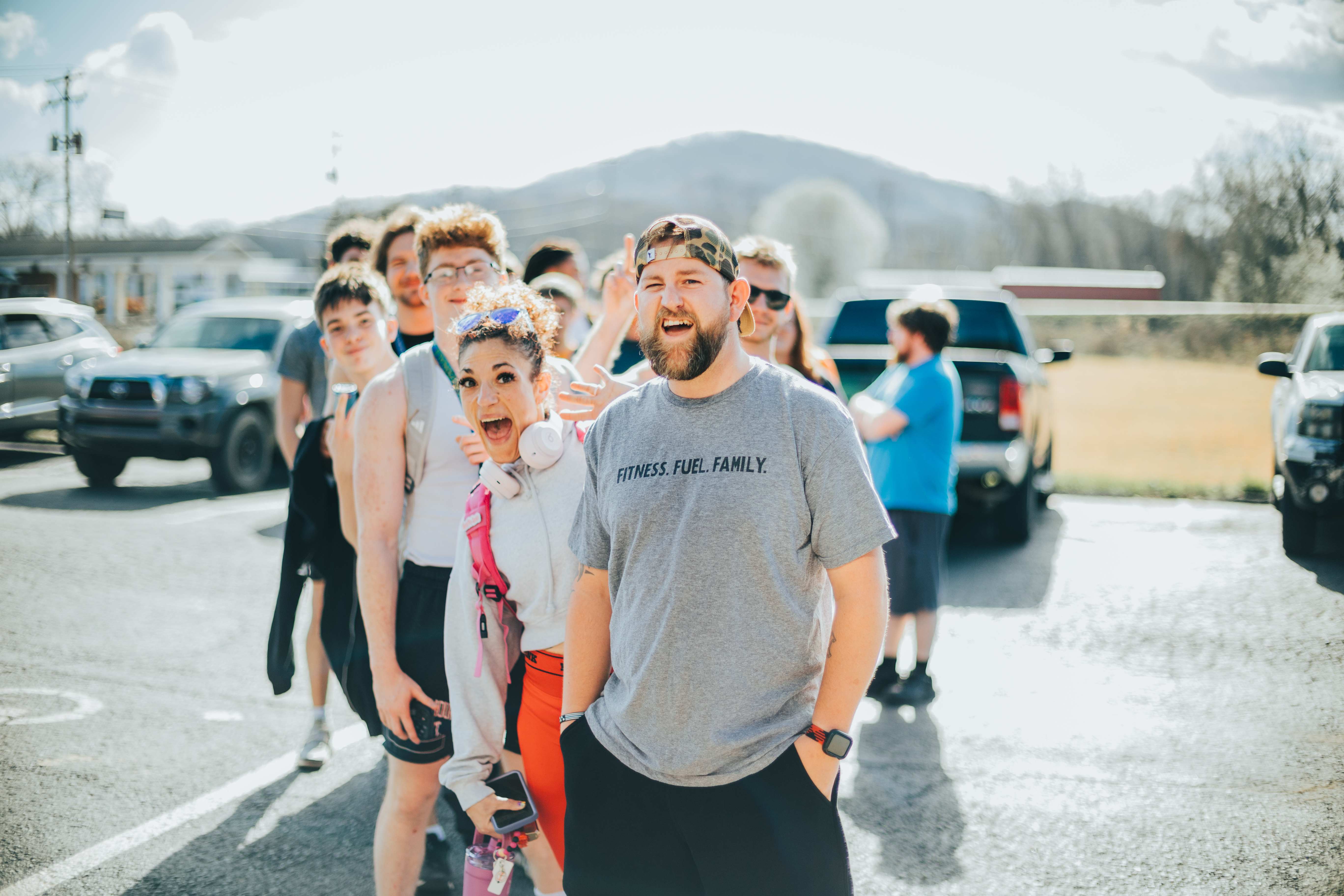 Members gathered outside for a Whitley Weights event