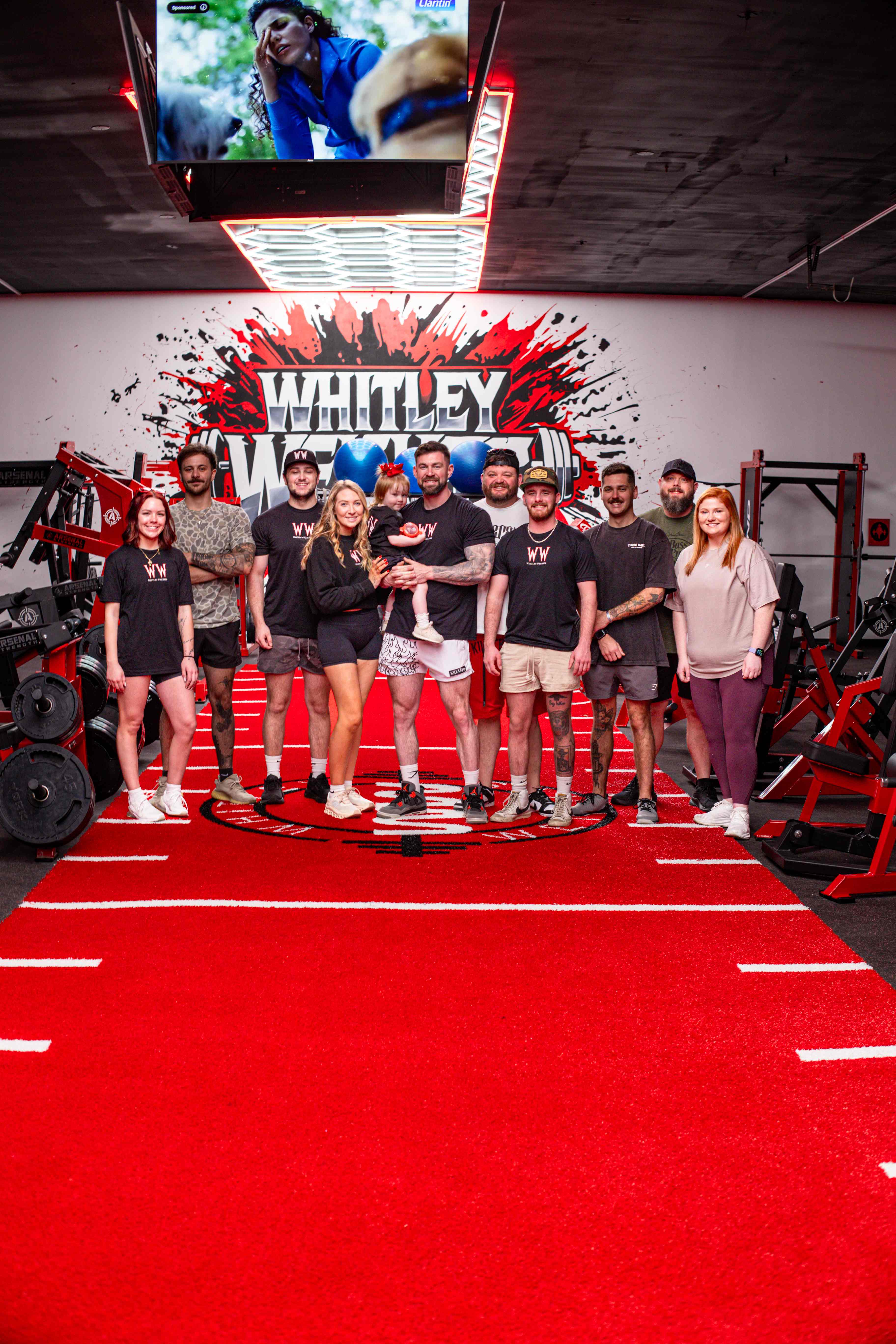 The Whitley Weights team on the red carpet turf